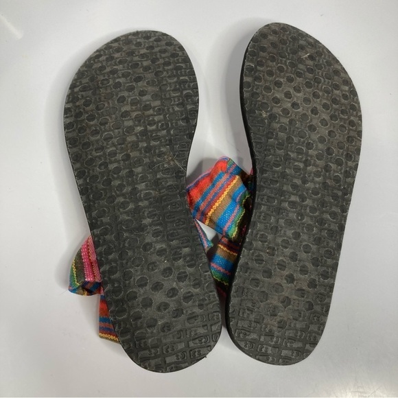 Sanuk multicolored sling back sandals size 10 - Picture 6 of 6
